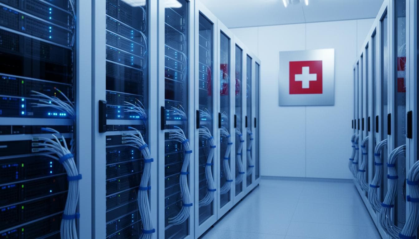 Server racks inside a Swiss data centre