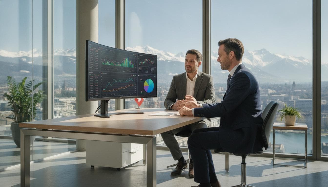 Advisor presenting a financial plan to a client